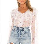 Majorelle  Revolve Cambridge Misty Purple Ruffle Top Photo 0