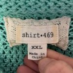 Mint Open Knit Sweater Hoodie Large Green Photo 3