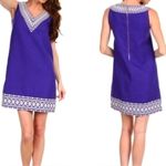 Kate Spade Dress Laureen Embroidered Shift Dress linen blend blue women’s size 4 Photo 1