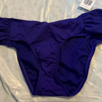 Bar III Women’s  Medium City Solids Navy Swim Bikini Bottom Cinch Sides NWT Photo 0
