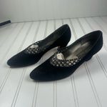 Sesto Meucci Rare Vintage Black Suede Point Toe Pumps Italy Womenโs Size 7.5 Photo 4