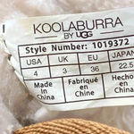 KOOLABURRA BY UGG GIRLS SIZE 4 PULL ON CARAMEL TAN BOOTS SHERPA LINED BOW ACCENT Photo 9