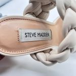 Steve Madden  Sandals Womens 6 Cream Kenley Braided Heeled Sandals Mules‎ Heels Photo 4