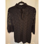 Ali & Jay Los Angeles Size M Womens Bell Sleeve Black Lined Lace Shift Dress Photo 5