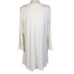 Flax  cream, super soft, scoop neckline long sleeve tunic or dress. Large. EUC Photo 4