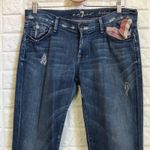 7 For All Mankind pink pocket bootcut to Capri Jeans Women’s Size 30 Pink Detail Photo 2