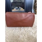 Karl Lagerfeld Vintage Brown Pebbled Vegan Leather Duffle Bag Weekend Carry On Photo 7