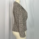 INC International Concepts Black and Cream Blazer with Animal Print (740) Size M Photo 2