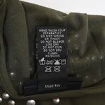 EXPRESS Women's M Dark Green Semi Sheer Gold Stud Pullover Photo 7