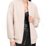 Avec Les Filles Coat Faux Fur Bomber Jacket in Bone (Cream) Sz L NWT Cozy Teddy Photo 0