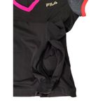 FILA Sport Women Size XS Live In Motion T-Shirt Short Sleeve Black Sporty 3-739 Photo 4