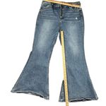 YA Los Angeles Womens Oneso Los Angeles Stretch High Rise Retro Boho Flare Jeans Size 34 Photo 2