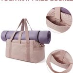 Large Gym Bag with Yoga Mat Buckle | Weekender Overnight Bag for Women | Travel Duffle Bag for Travel Essentials | Carry On Tote Bag Hospital Bag for Labor and Delivery Photo 3