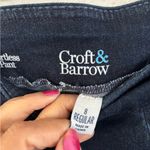 Croft & Barrow Hemmed pull on Dark Blue Women Jeans Size 8 Photo 4