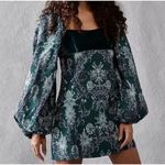 Free People NEW  LAUREN Mini Dress VELVET‎ Boho Print Dance Formals, M Photo 0