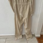 Xirena Cream Tan Harlee Button Down Corduroy Ruffle Jumpsuit Playsuit Size L Photo 6