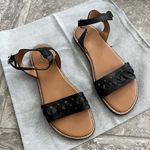 Aquatalia  Audry Ankle Strap Sandals, Black Size 10M New Photo 3