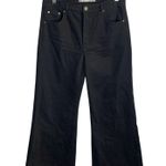 Tractr Black Premium Denim High Rise Wide Leg Button Photo 0