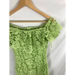 Paper Dolls  Bardot Lace Pencil Lace Off the Shoulder Green Dress Size 2 Photo 4