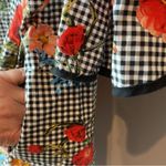 ZARA Off The Shoulder Gingham Floral Ruffle Dress Photo 8