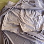 Halara  NWT Mesh High Waisted Drawstring Midi Flare Skirt Large Stardust Mauve Photo 7