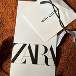 ZARA Knit 3/4 Inch Sleeve Crop Top Sweater Brown Size Medium Photo 5