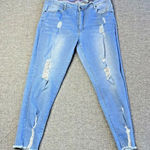 Vince Blue Co Jeans Womens 20‎ Distressed Raw Hem Skinny Jeans Light Wash Denim Size undefined Photo 0