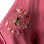 CJ Banks Beaded Embroidered Bee Floral Button Up Knit Cardigan Sweater Size 2X Pink Photo 11