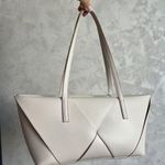 ZARA NWT ivory off white woven shoulder purse bag elongated design Photo 0