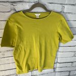 Christopher & Banks Dark Yellow Fitted Crop T Shirt SZ S Casual Loungewear Relax Photo 4