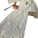 Vintage beautiful elegant sheer boho long duster Gold Size XS Photo 0