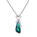Silver 36" Long Faced Cristal long Sweater Necklace green Womens
Jewelry Photo 2