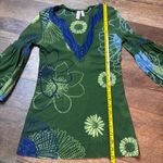 Sweet Pea by Staci Frati Sheer Womens Med Green Plunging Vneck Boho Y2K Coquette Photo 2