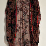 Citron Burnout Velvet Rose Spotted Sheer Kimono Silk Blend Witchy Whimsigoth Pink Size undefined Photo 0