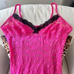 Victoria's Secret george y2k vintage hot pink + black lace slip dress pink + black Photo 4