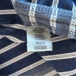 Ivanka Trump  | Blue & White Striped Dress With Ruffle Bell Sleeves | Size 4 Photo 12