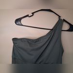 Carmen Marc Valvo Green One-Shoulder One Piece Swimsuit Photo 2