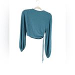 Urban Outfitters  Blue Cropped Rib Top Cuff Sleeves Medium Photo 11