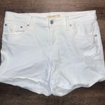 Levi's White Mid Rise Mid-Length Cuffed Denim Jean Shorts Size 31 Photo 6