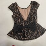 Windsor  Black &‎ Gold Sleeveless Bow Top Size Medium Photo 10