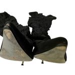 Wild Rose  Black Stretch Lycra Quilted Knit Sock Mirrored Stiletto Boots Women 11 Photo 9