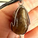 Heat Treated amethyst hamsa charm pendant Photo 3