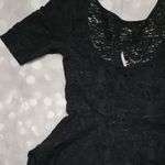 Free People Black Lace Peplum Open Back Top XS Photo 5