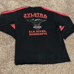 Harley Davidson Black, Red, White, and Orange  Motorcycles Long-sleeve Shirt Photo 1