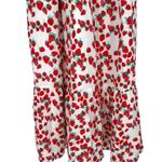 Betsey Johnson Strawberry Print Voile Ruffled-Neck Maxi Dress size XS Cap Sleeve Photo 5
