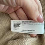 Eileen Fisher Cotton Terry V-Neck Cardigan Jacket Size Large Tan Photo 4