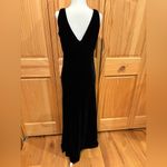 Ralph Lauren Lauren Elegant Vintage V-Neck Black Velvet Sleeveless Maxi Dress Photo 1