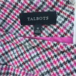 Talbots  Pink and Gray Houndstooth Wool Blend Skirt‎ Photo 2