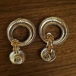 St. John ππ Circular Drop Clip On Earrings ~ Green Enamel Gold Jewels NWOT Photo 6