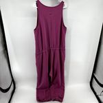 Nike Yoga Dri Fit Sleeveless Jumpsuit Tie Waist Scoop Neck Stretch Soft Pink XL Photo 5